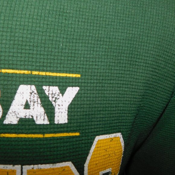 NFL Team Apparel Wisconsin Green Bay Packers Mens L Long Sleeve Waffle Shirt - Picture 4 of 6